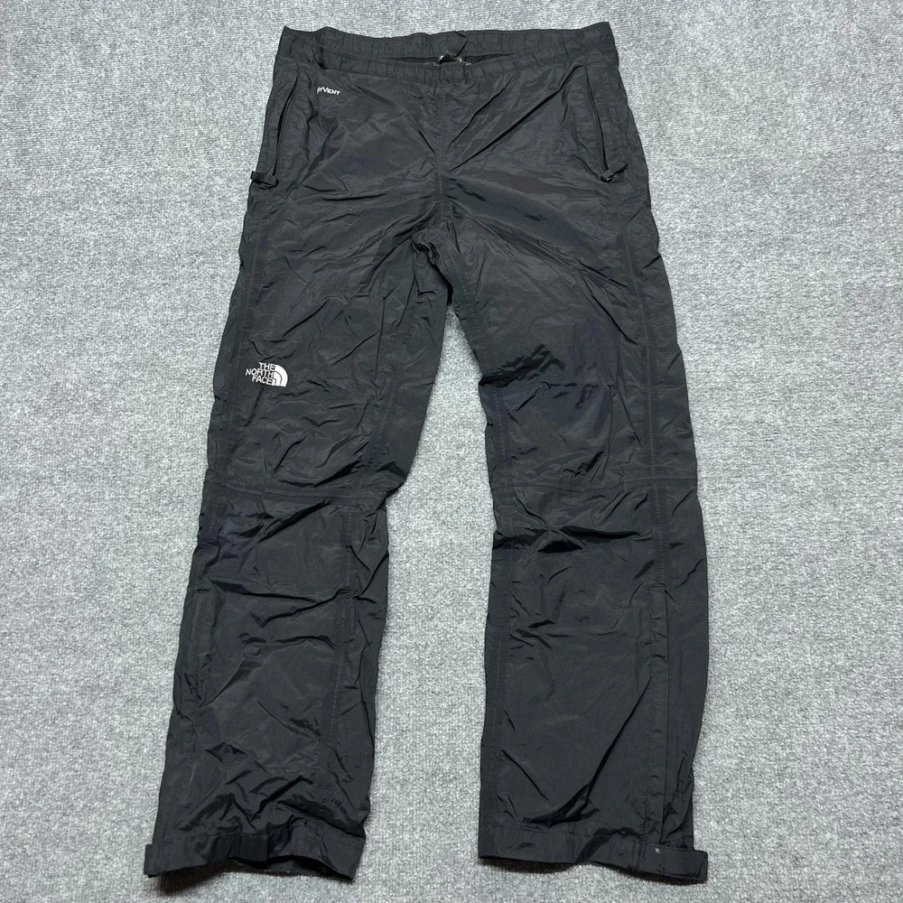 The North Face HyVent Rain Pants Mens Small Black Nylon Mesh Lined Hiking